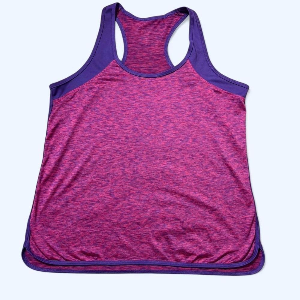 Pink and Purple Relaxed Sleeveless Tank Top